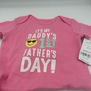 Carter's Pink 'Daddy's 1st Father's Day' Tee